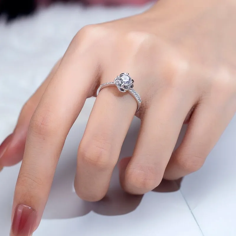 Platinum Rose Lab Diamond Ring