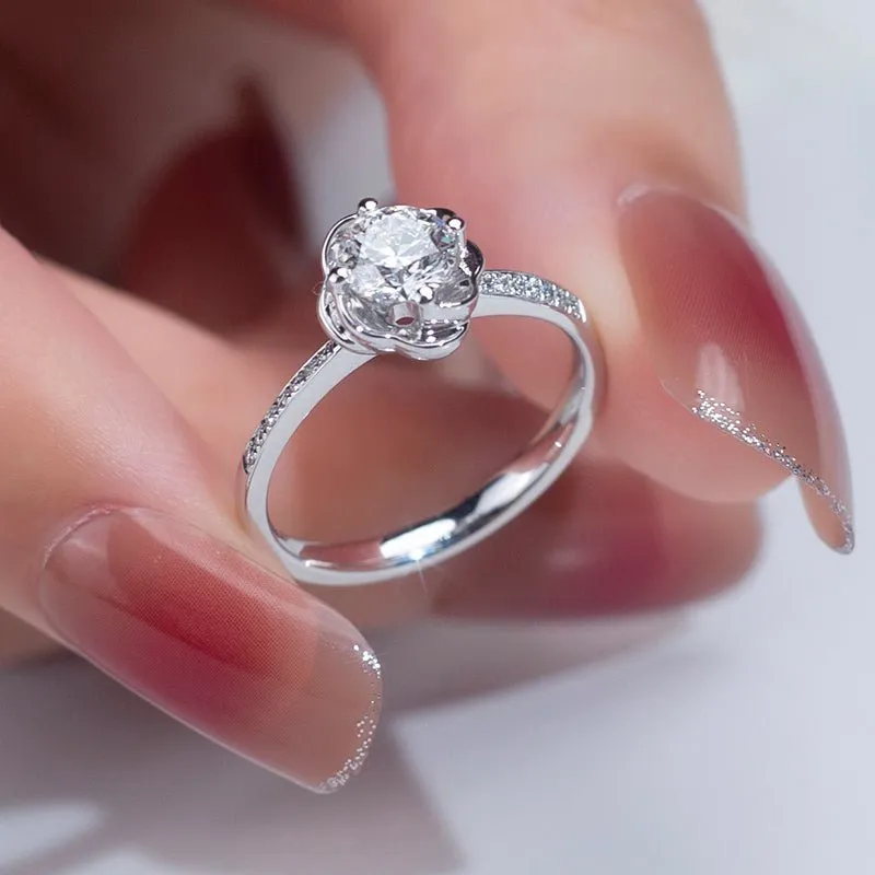 Platinum Rose Lab Diamond Ring