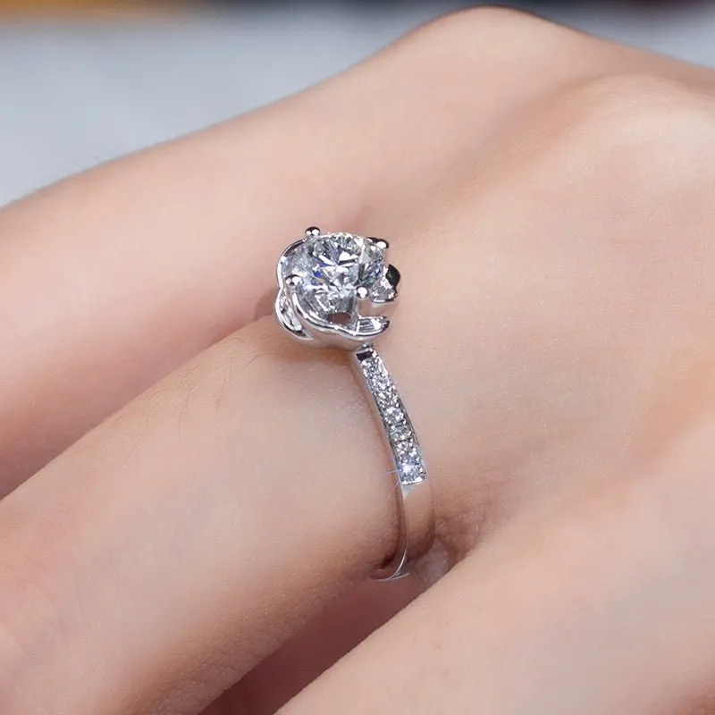 Platinum Rose Lab Diamond Ring