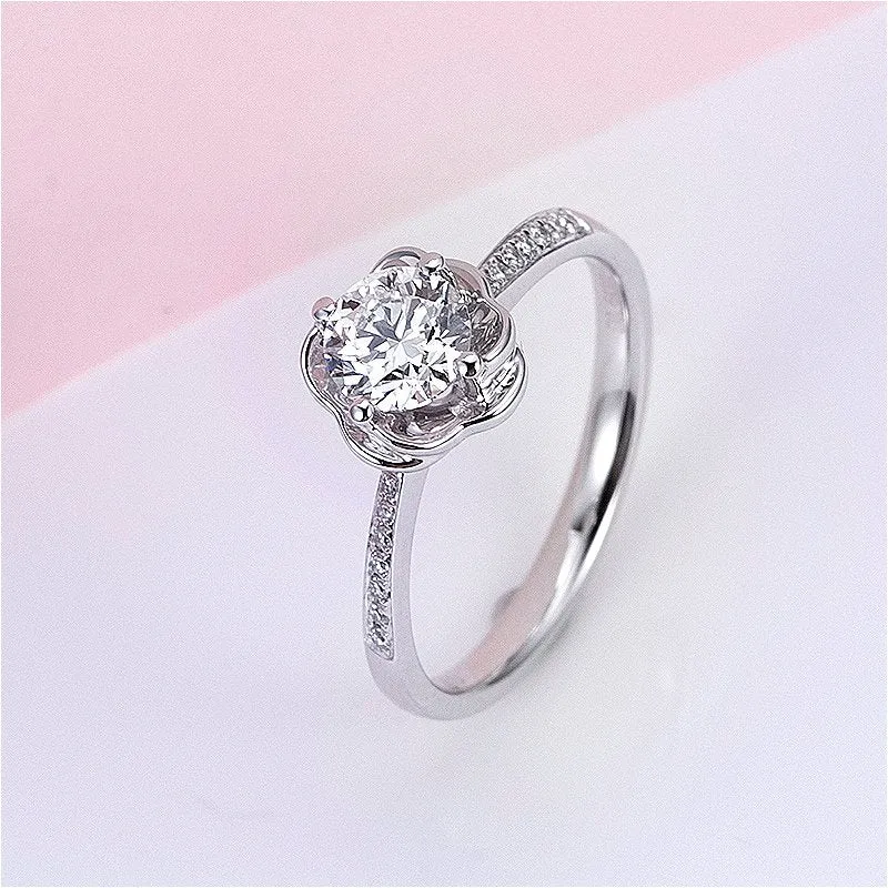 Platinum Rose Lab Diamond Ring