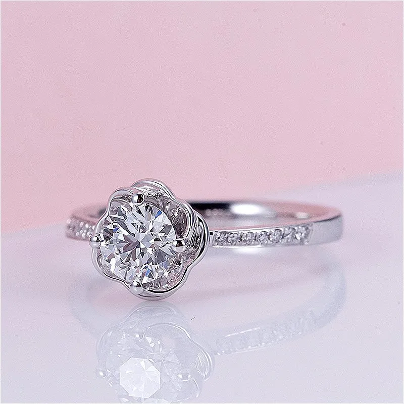 Platinum Rose Lab Diamond Ring