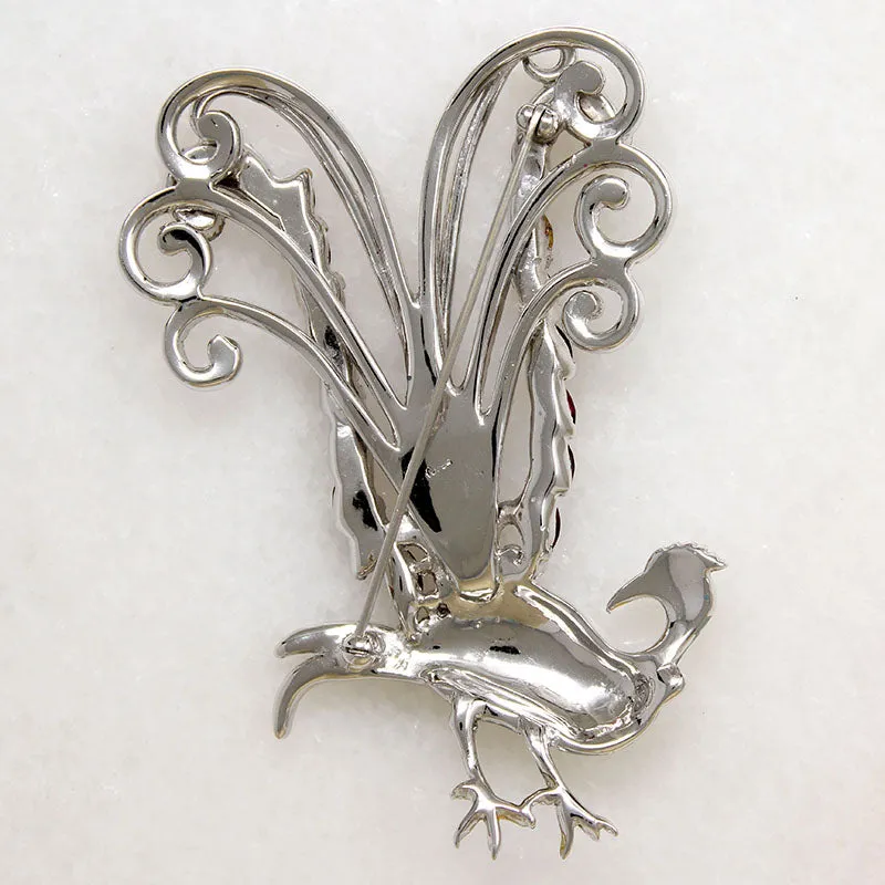 Proud Peacock Costume Brooch by Coro