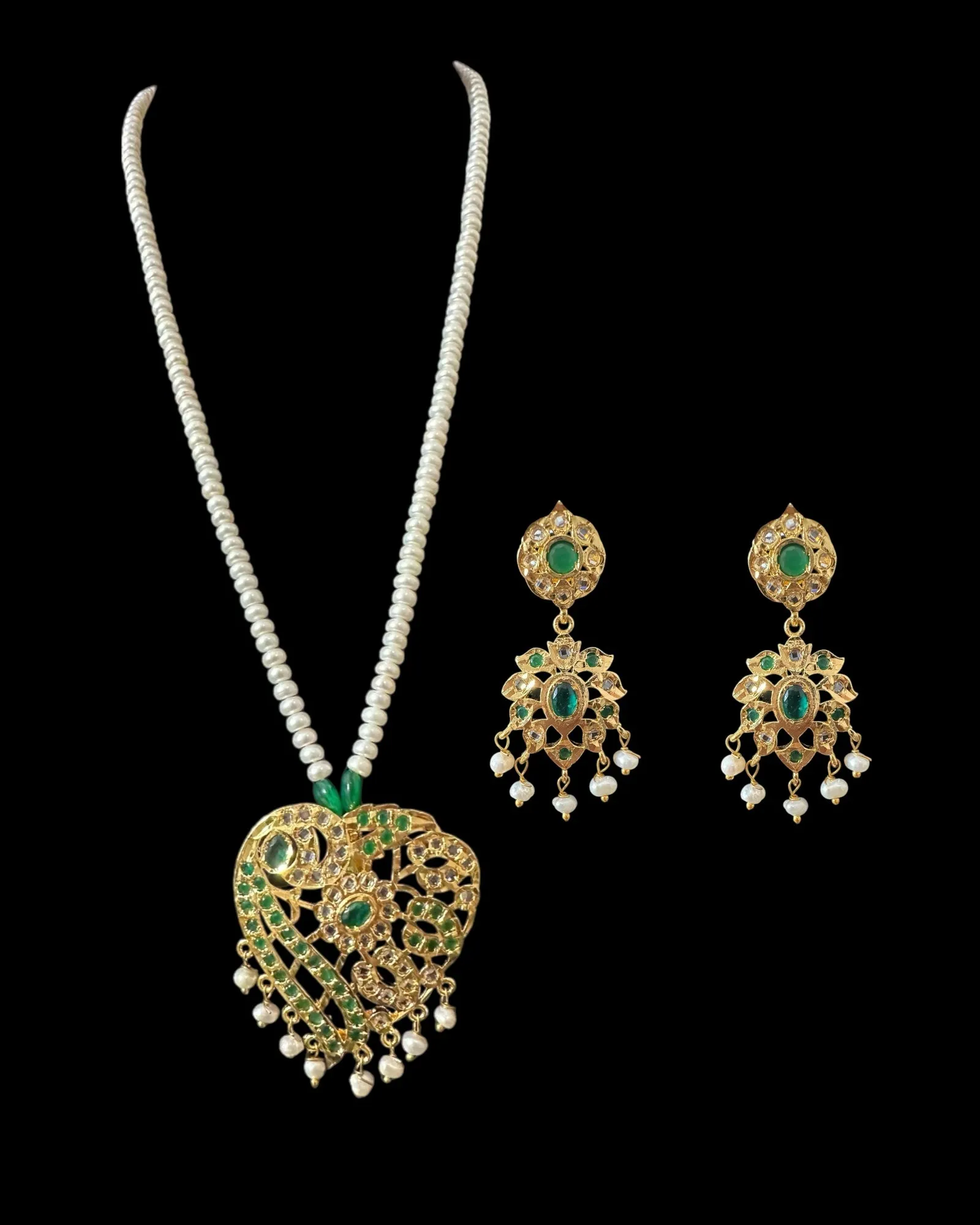 PS560 Akriti long pendant  with earrings ( READY TO SHIP )