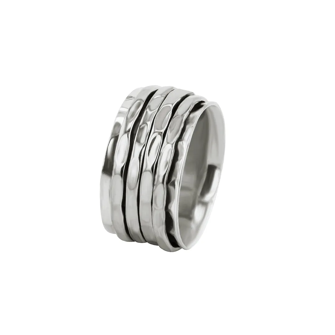 Rhodium plated 925 silver ring