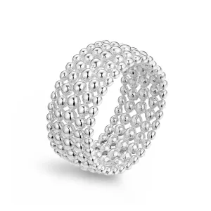 Rhodium plated 925 silver ring