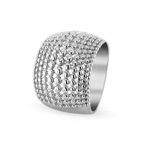 Rhodium plated 925 silver ring