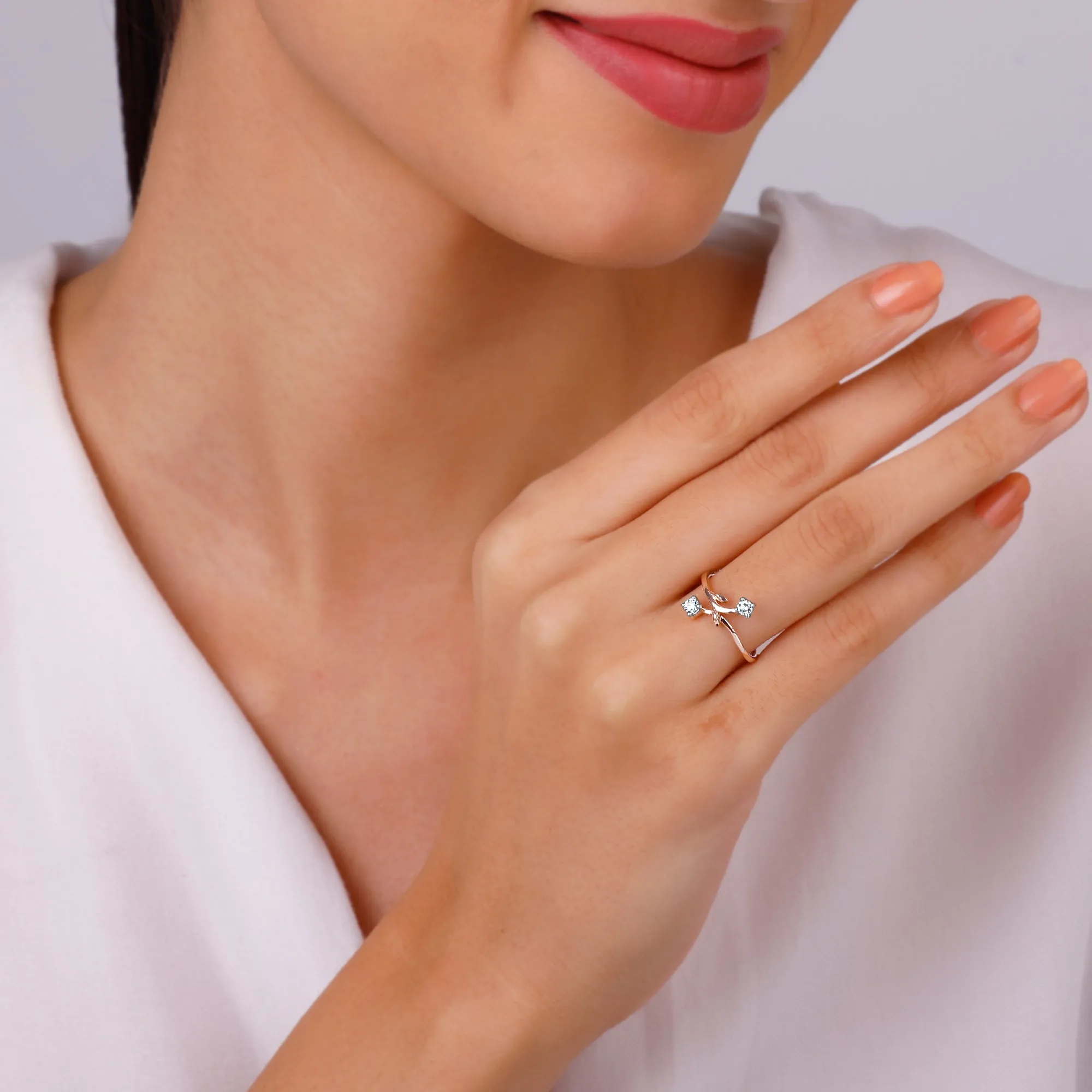 Rose Gold Anthos Diamond Ring