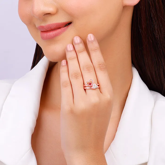 Rose Gold Lovie Dovie Stackable Rings