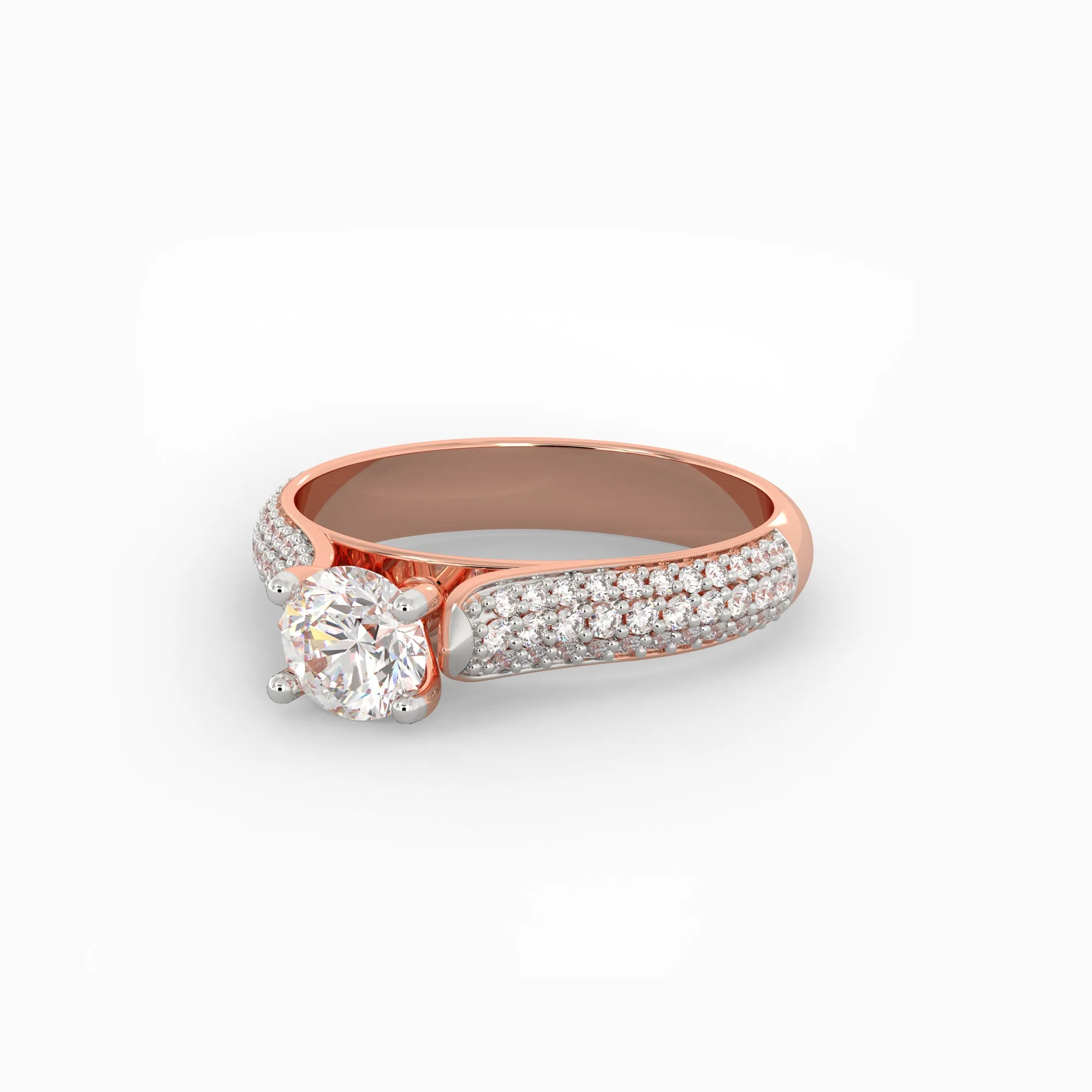 Rose Gold Solitaire Meraki Diamond Ring