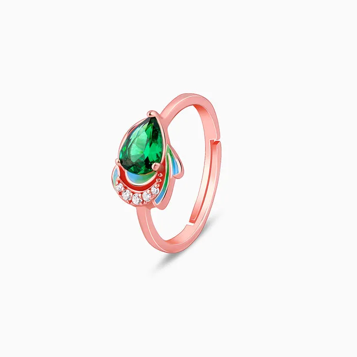 Rose Gold Woody Bird Ring