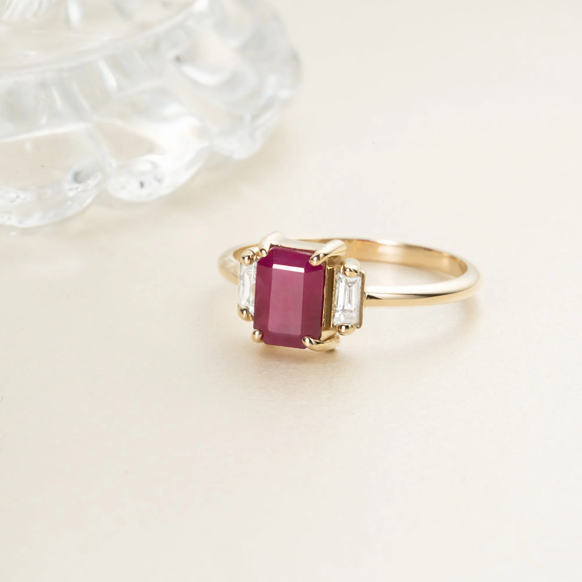 Ruby and Diamond Engagement Ring, Lauryn