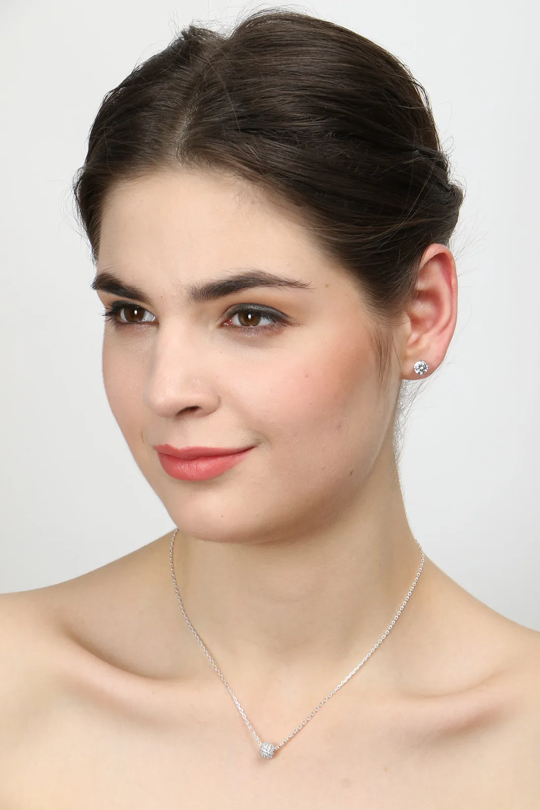 Silver Ball Jewellery Set