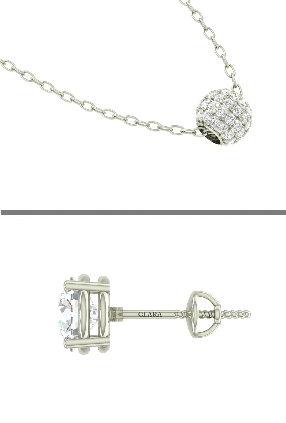 Silver Ball Jewellery Set