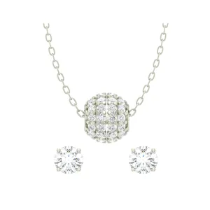 Silver Ball Jewellery Set