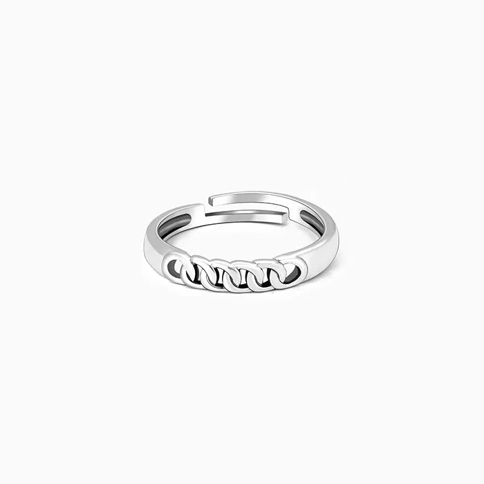 Silver Classic Chain Ring for Her