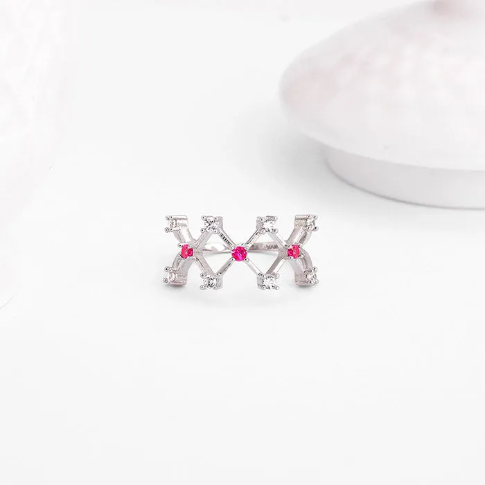 Silver Lover's Window Ring