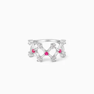 Silver Lover's Window Ring