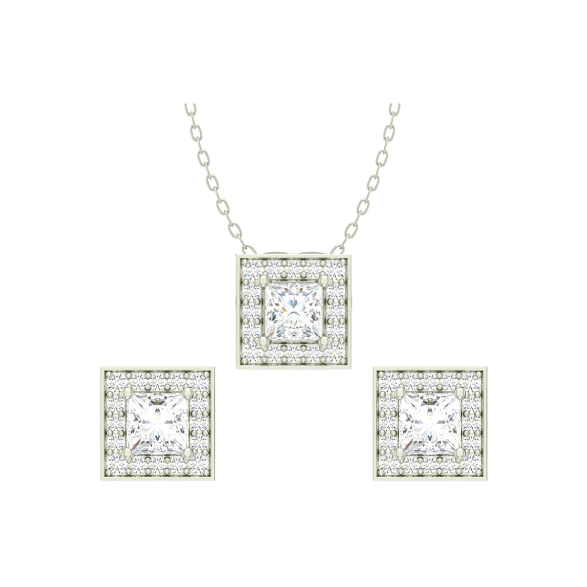 Silver Princess Jewellery Set