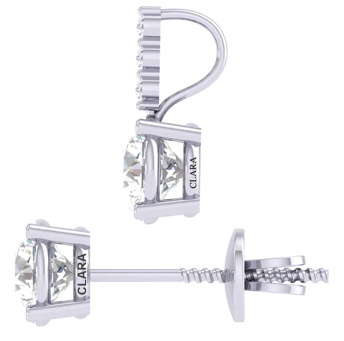 Silver Round Brilliant Solitaire Jewellery Set