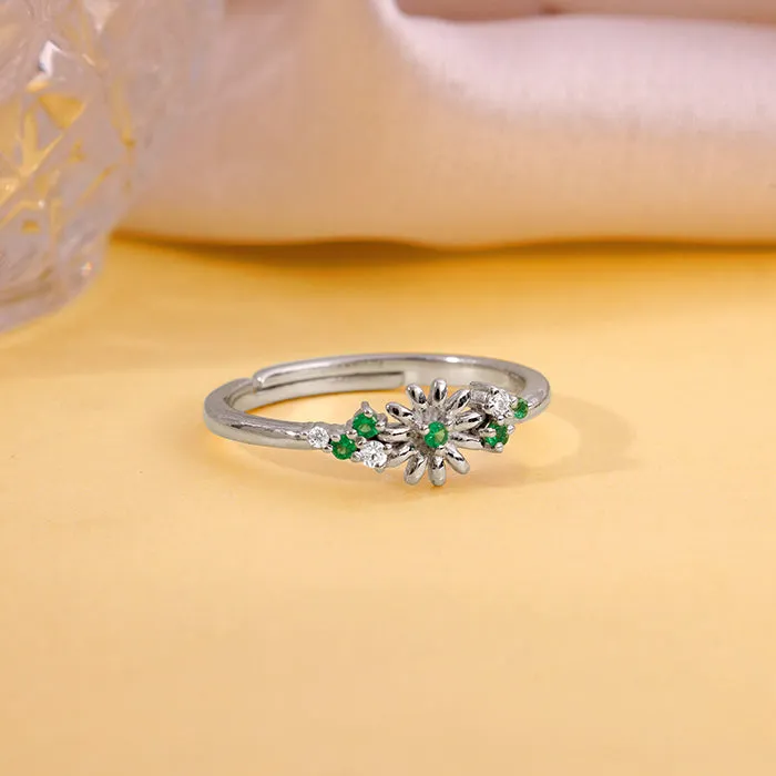 Silver Sunflower Ring