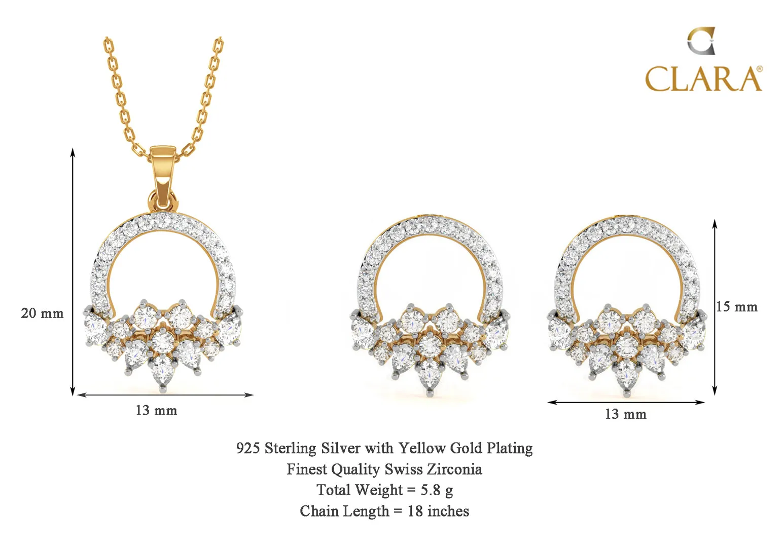 Silver Tica Jewellery Set