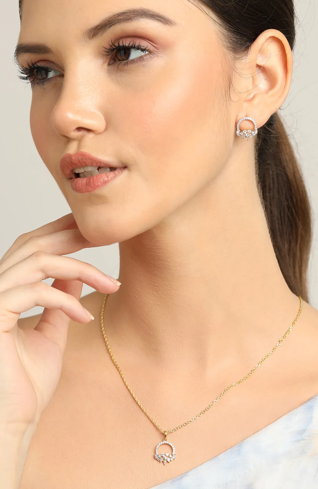Silver Tica Jewellery Set