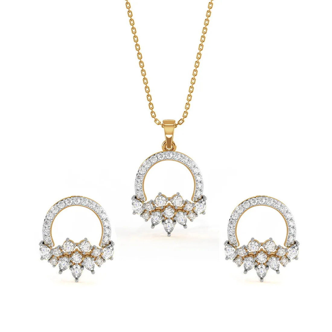 Silver Tica Jewellery Set