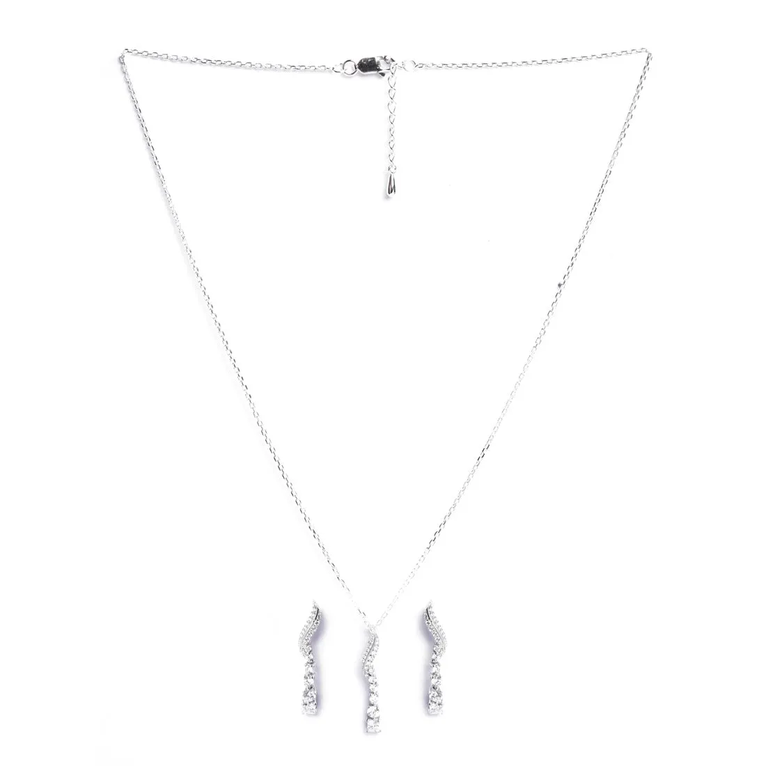 Silver Wave Jewellery Set