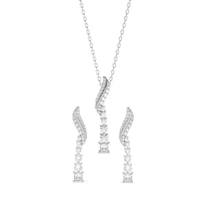 Silver Wave Jewellery Set