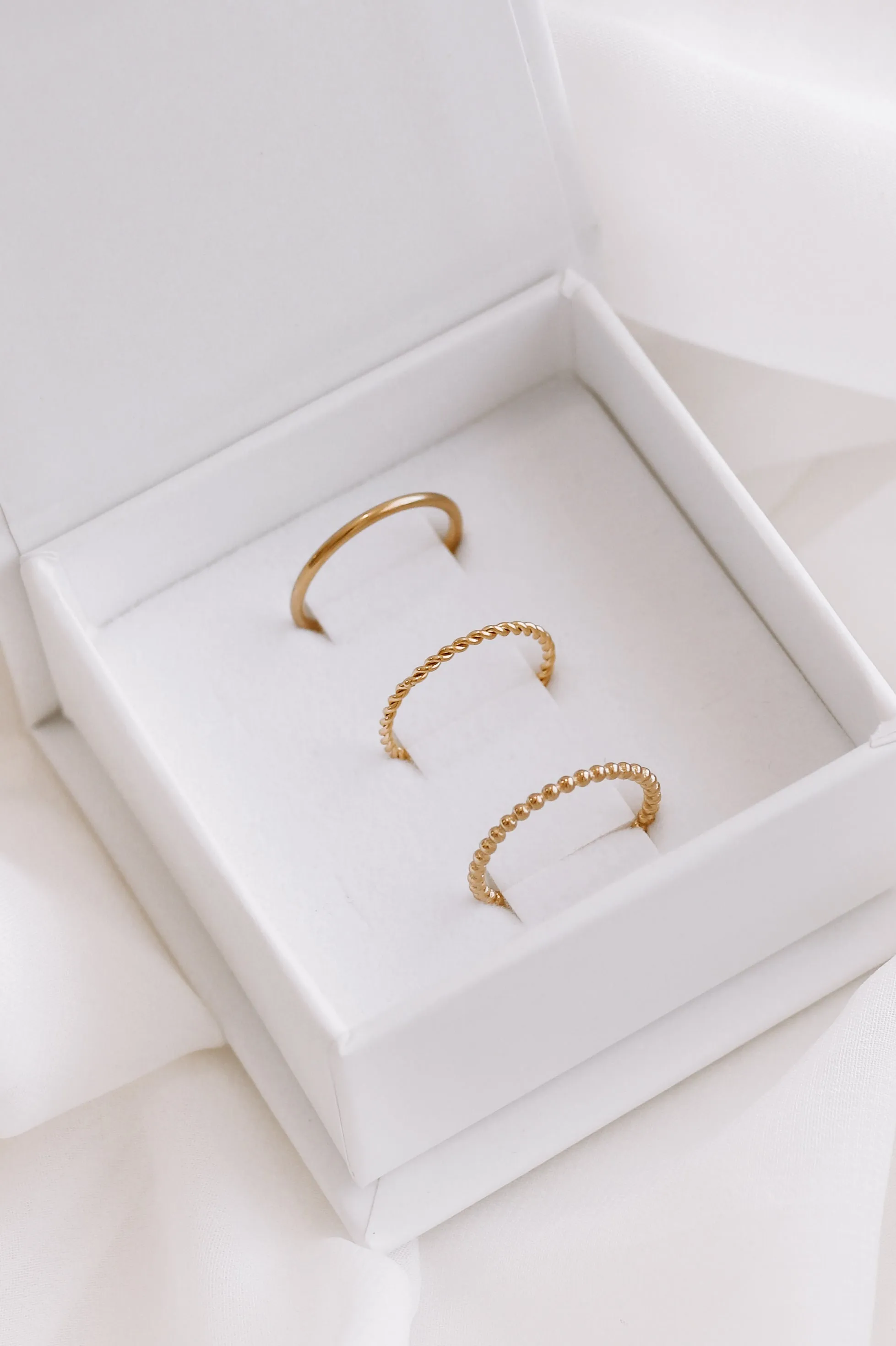 Sofia - Stainless Steel Fine Stack Rings