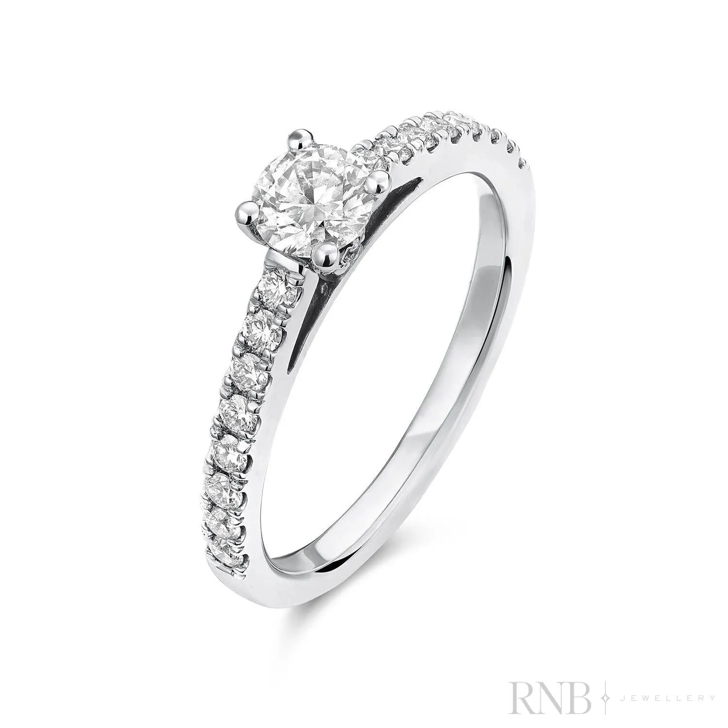 Solitaire Round Diamond Engagement Ring