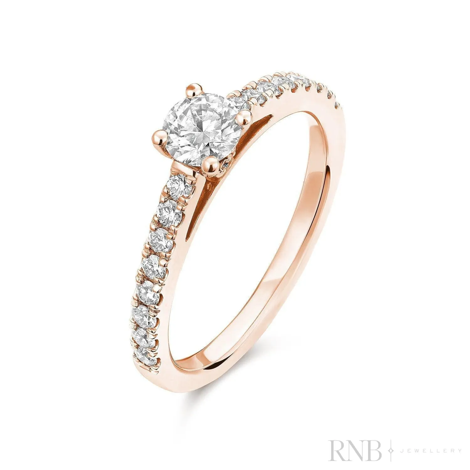 Solitaire Round Diamond Engagement Ring