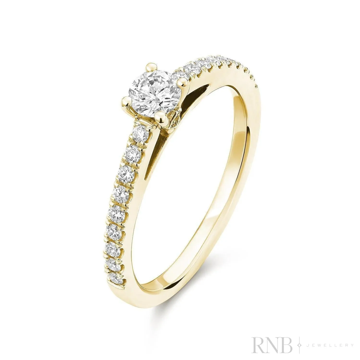 Solitaire Round Diamond Engagement Ring