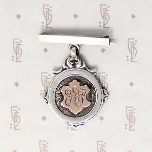 St. Neots Dancing Medal Fob on Bar Pin