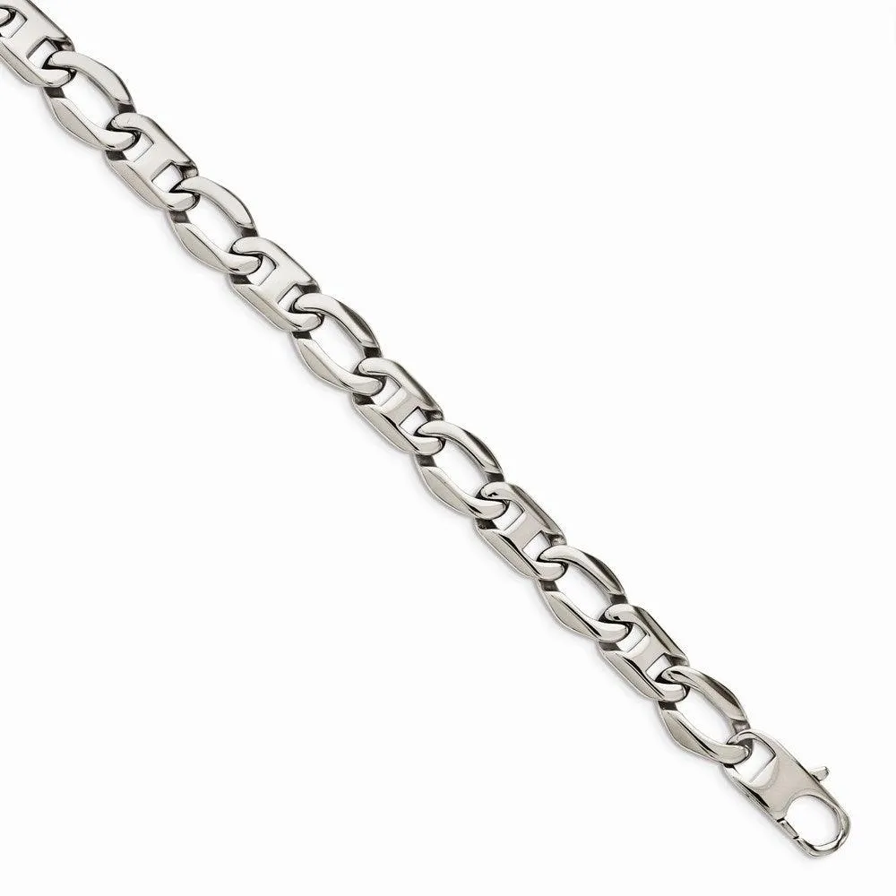 Stainless Steel Polished Open Links Necklace