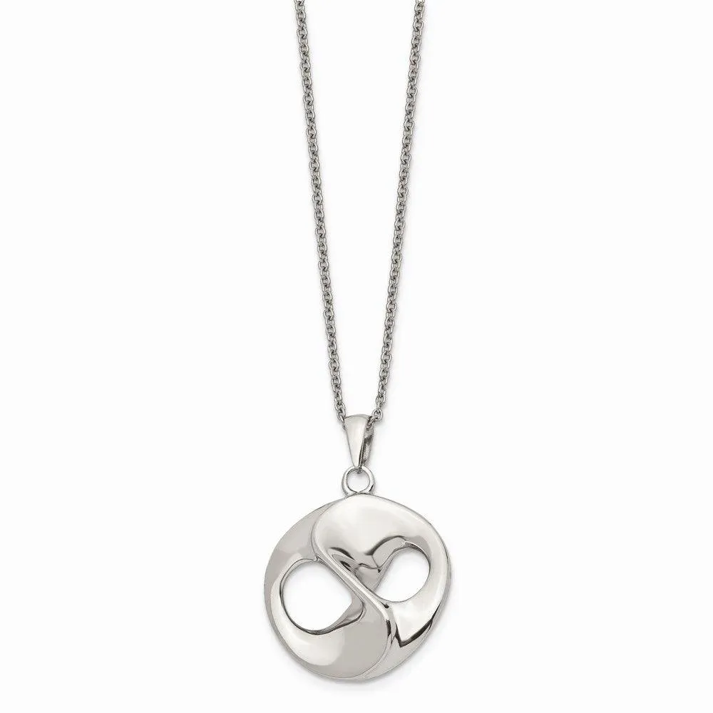 Stainless Steel Polished w/2in ext. Necklace