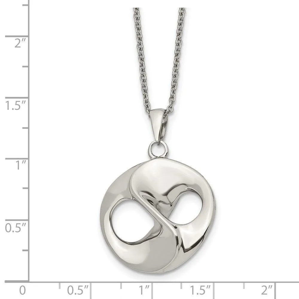 Stainless Steel Polished w/2in ext. Necklace