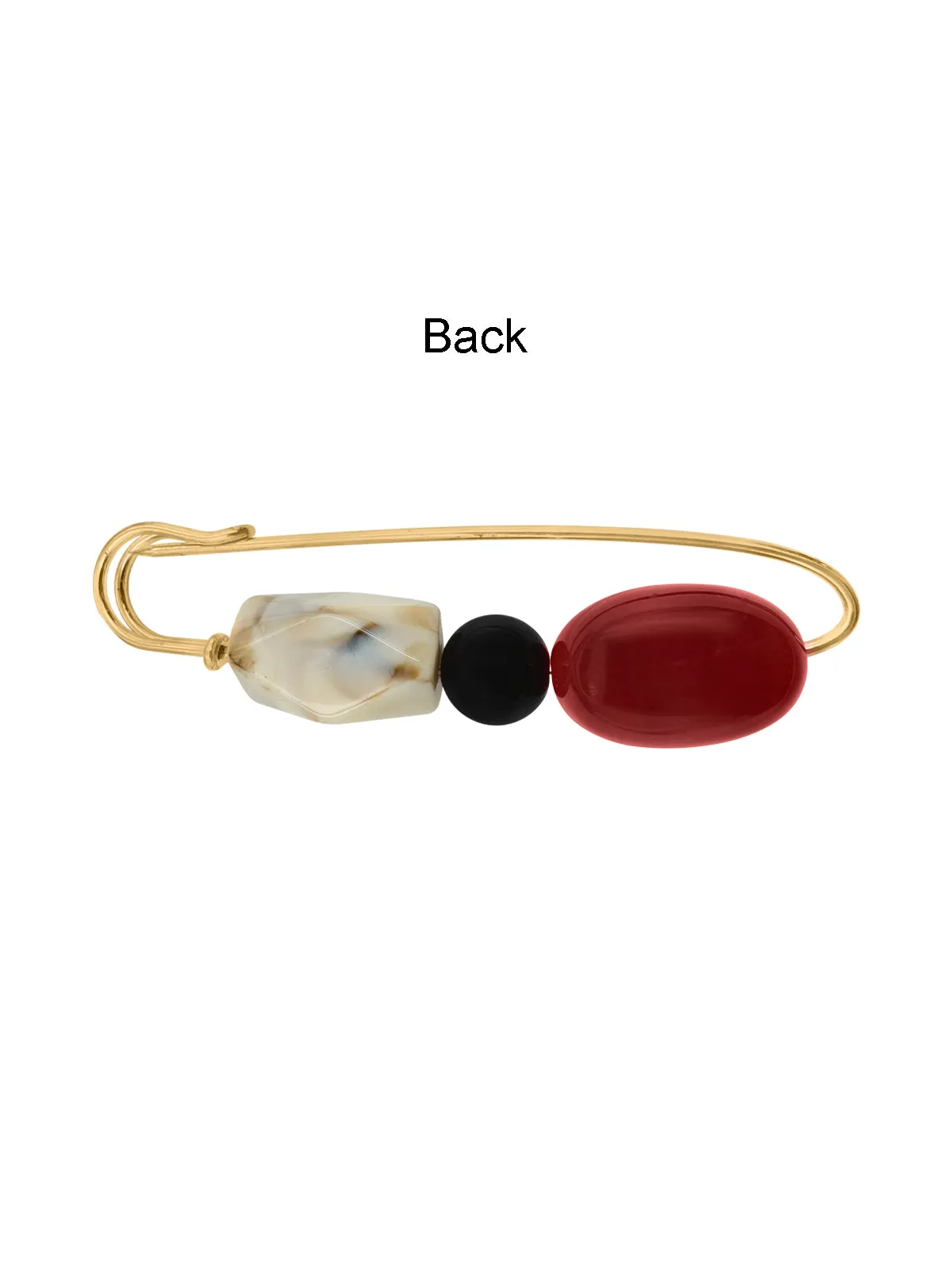 Statement Style Decorative Beaded Pin Brooch