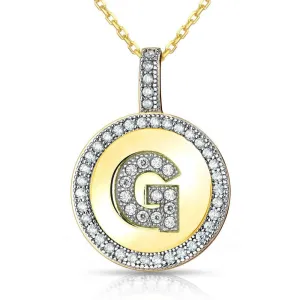 Sterling Silver Gold Plated Circle "G" Pendant with Chain