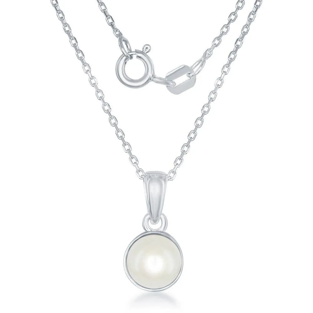 Sterling Silver June Pearl Pendant Chain