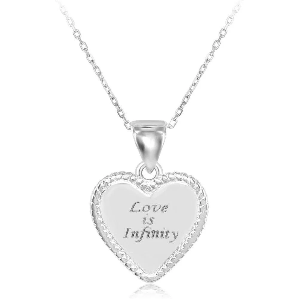 Sterling Silver "Love is Infinity" Pendant Chain