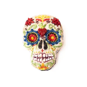 sugar skull brooch