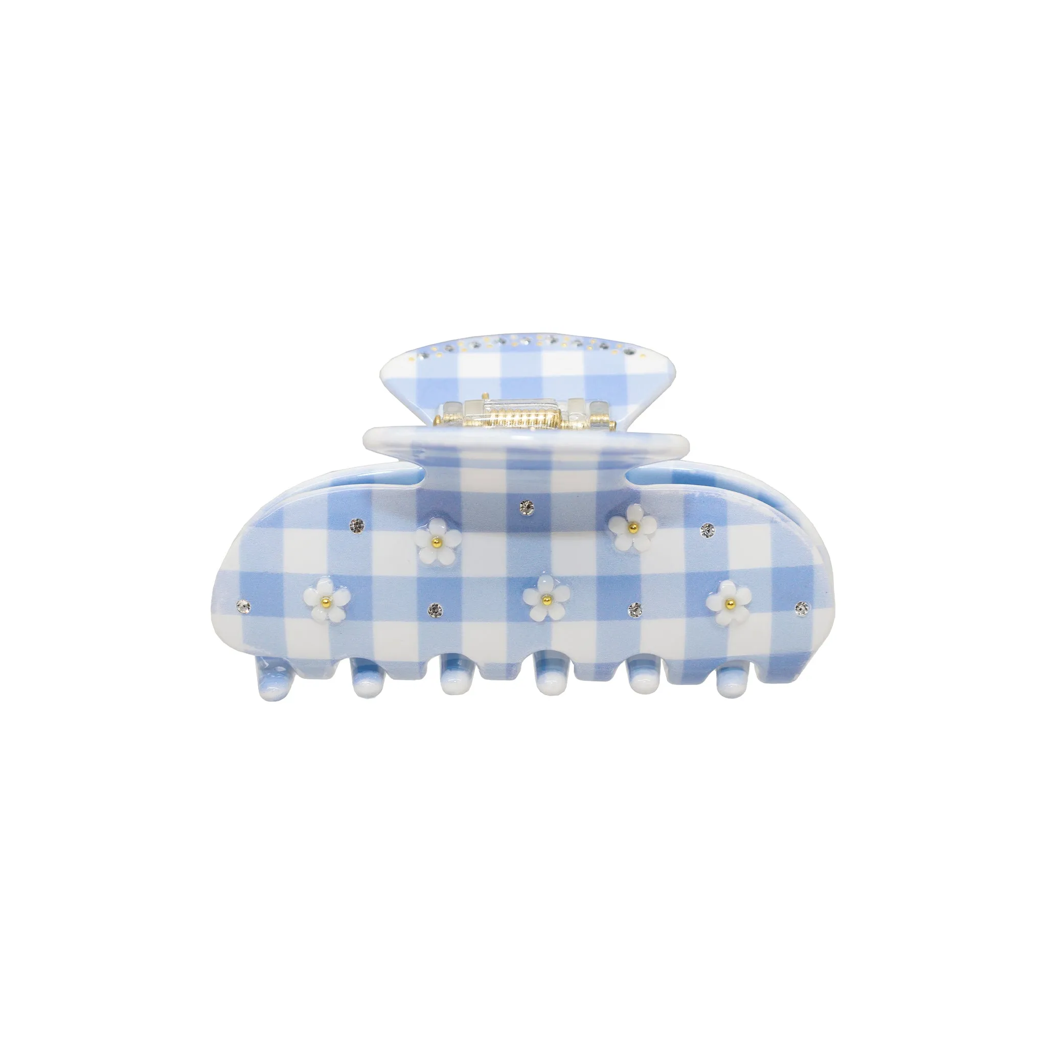 Sweetheart Clip in Daisy Blue Picnic