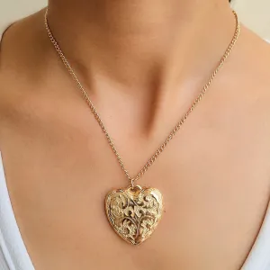 TFC Luxury Heart Gold Plated Pendant Necklace