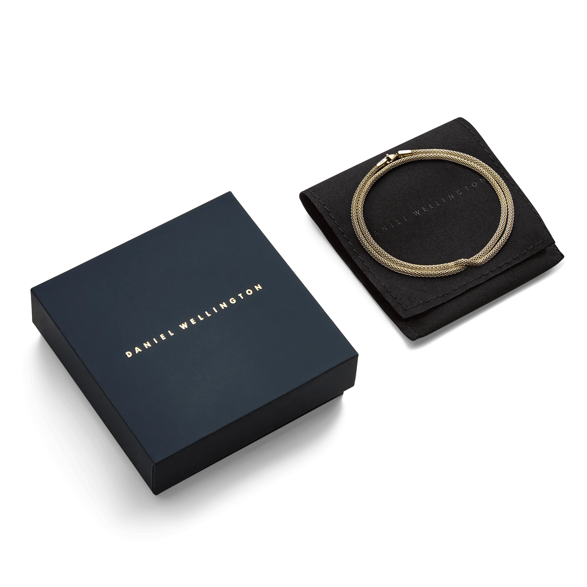 Tide Mesh Necklace Gold 2.8