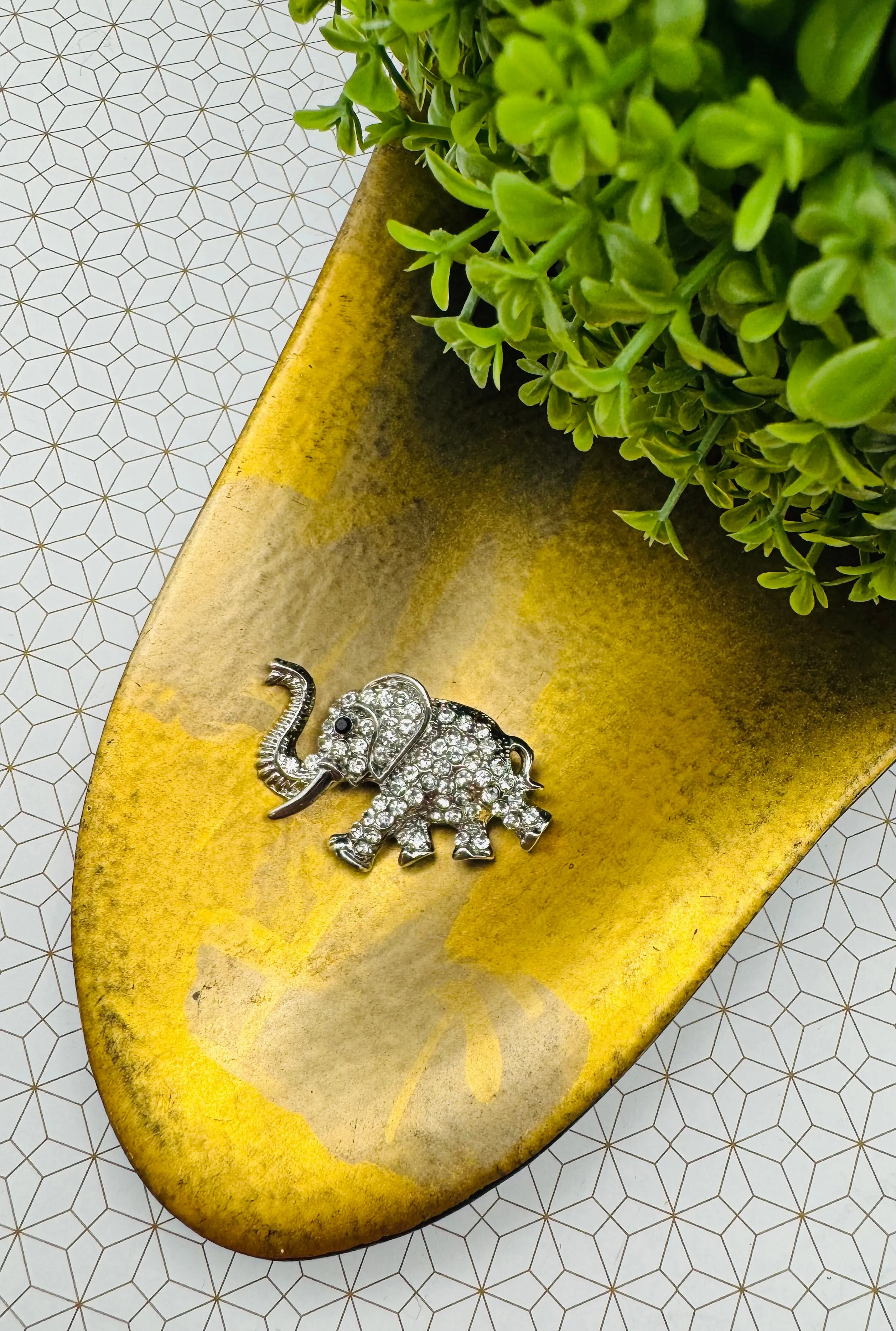 Tiny Elephant Brooch