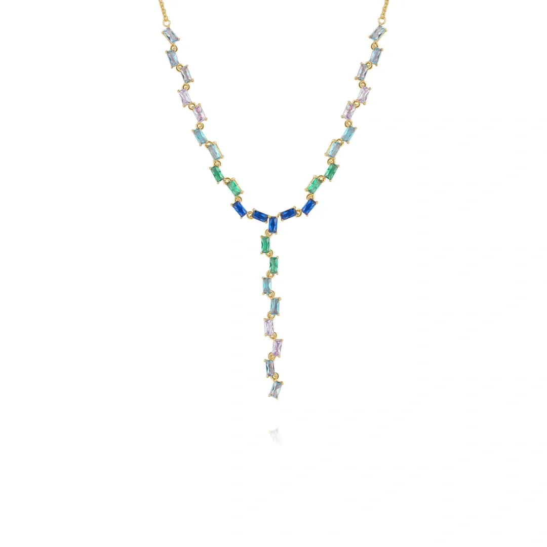 Turquoise Style Chain Necklace Cascade Collection by Vicky Kim