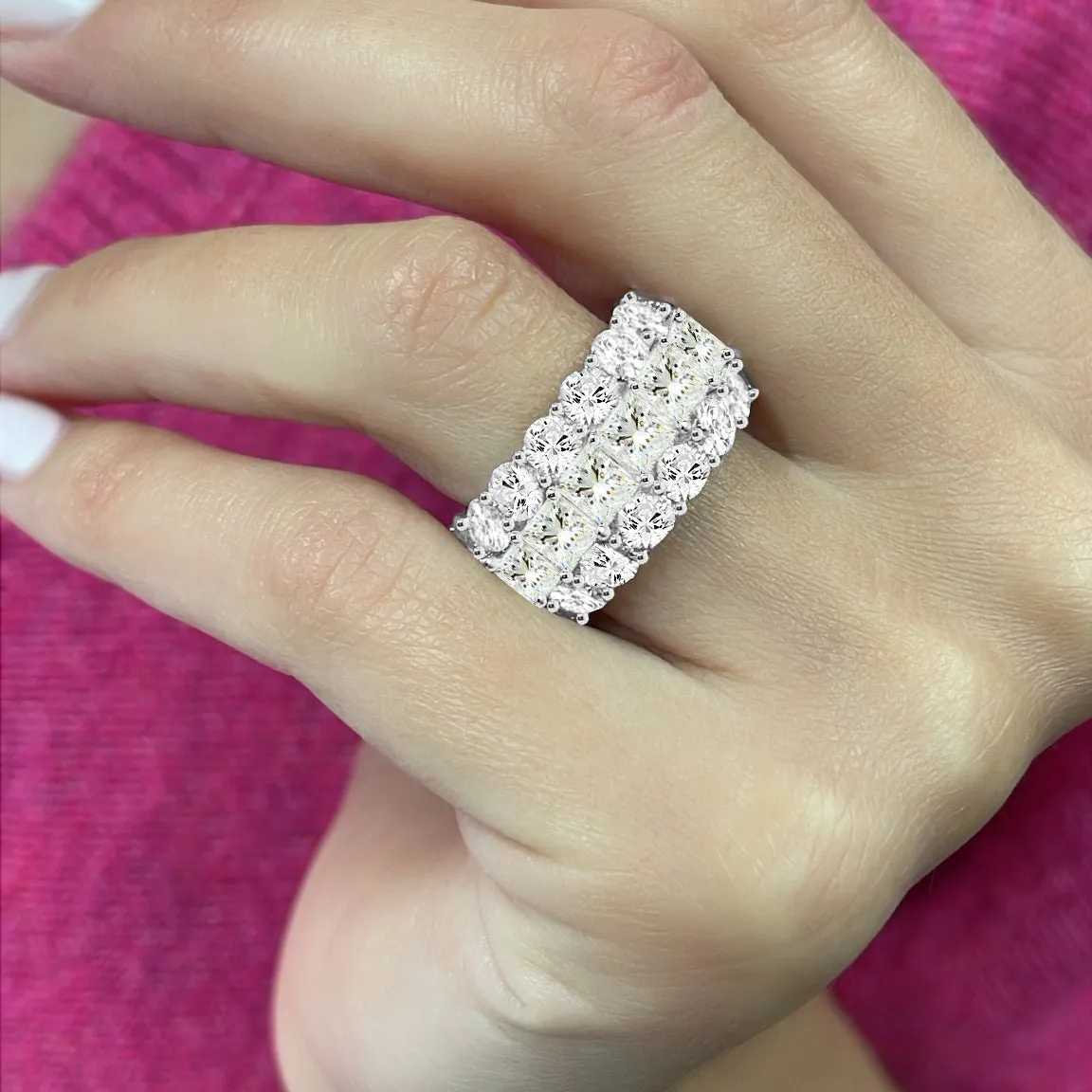 Unforgettable 3 Row Eternity Ring