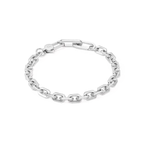 Unisex bracelet link chain silver