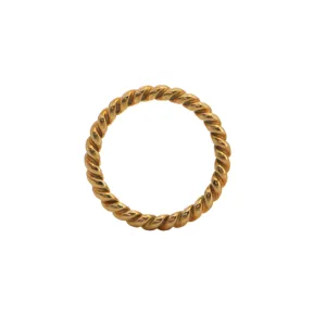 Vintage 18k Yellow Gold Twisted Cable  Band Ring